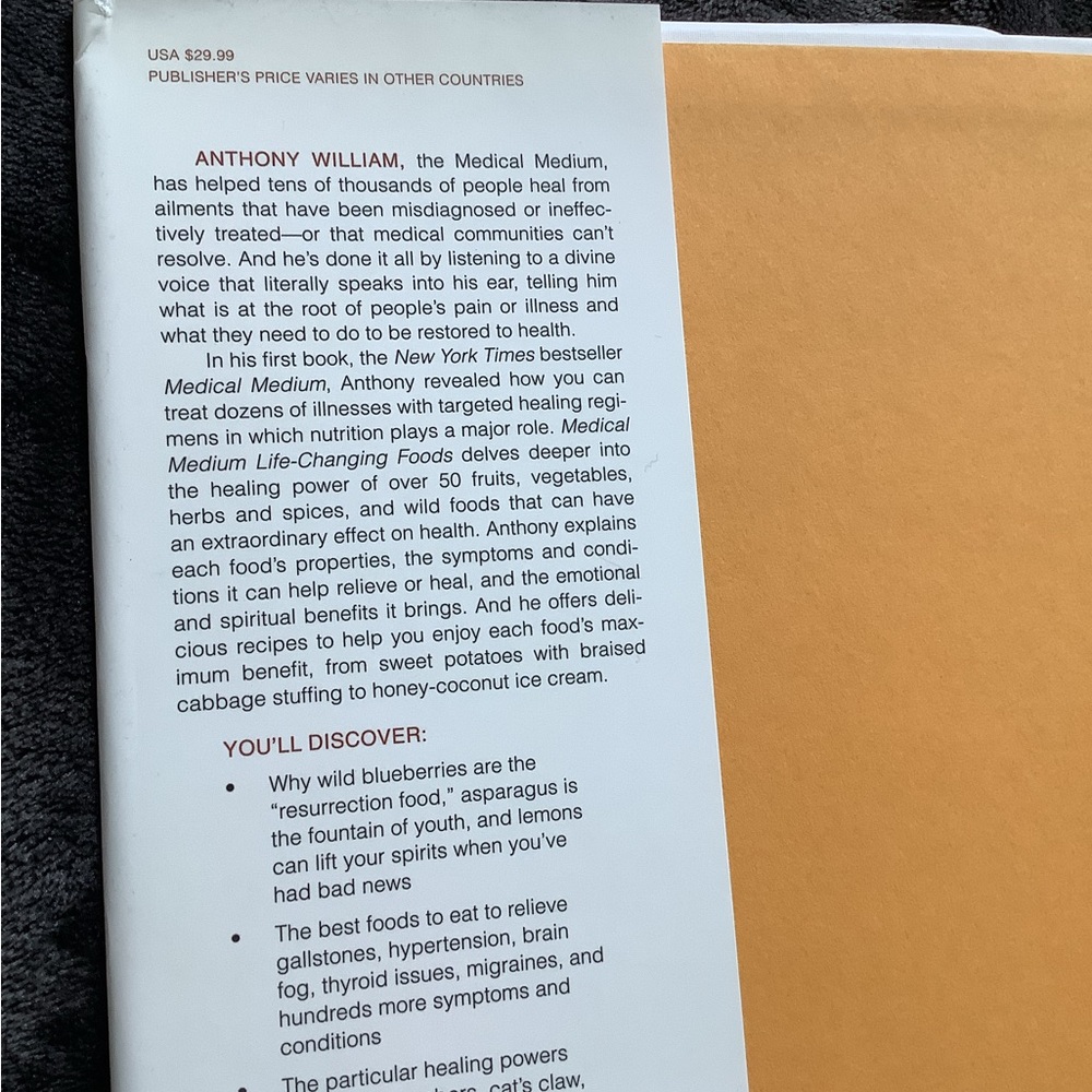 Life-Changing Foods Book by Anthony William Hard Back - Picture 3 of 3